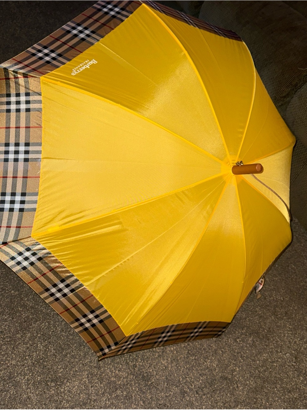 Burberrys Fragrance Label on Fabric